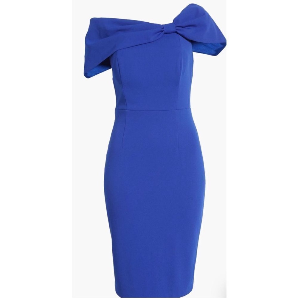 Elegant Blue Off the Shoulder Dress